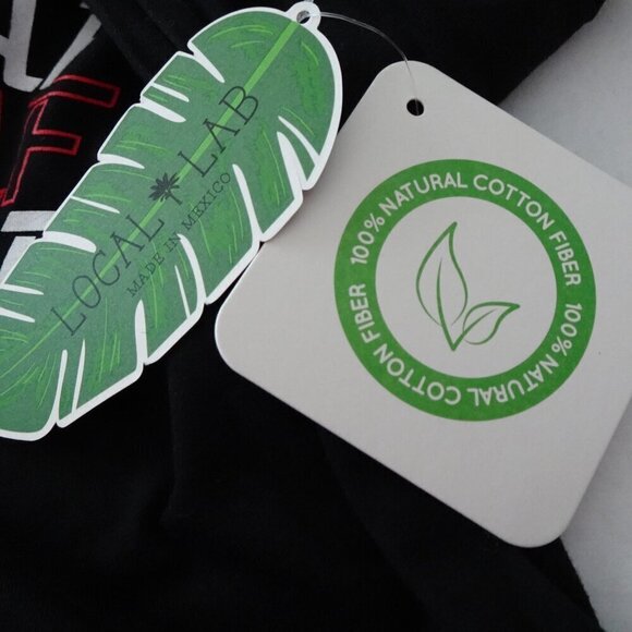 Latina AF Top T-Shirt Women's Size M Black Draw String Trendy Cute Local Lab - Picture 6 of 7